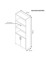 Escritório Compacto 2 Peças Office Nogal Notável Móveis – Nogal Trend