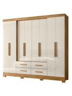 Guarda Roupa Casal San Lorenzo e Cômoda MS913 Freijó Off White – Moval