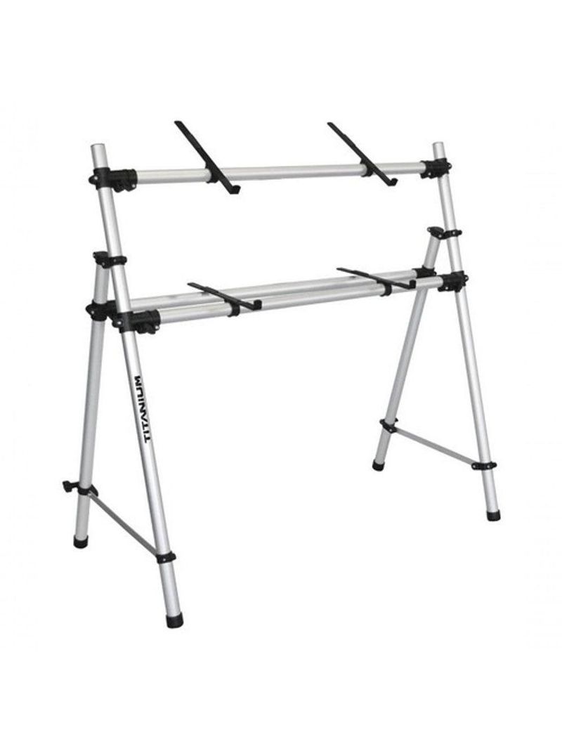 Rack Titanium Para Acomodar 2 Teclados Controlador Usb E Sintetizador Profissional 76 Teclas / 6 Oitavas
