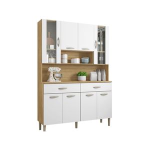 Armário de Cozinha Kit 8 Portas 2 Gavetas Golden Kits Paraná - Cor: Freijó Supremo