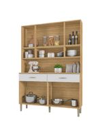 Armário de Cozinha Kit 8 Portas 2 Gavetas Golden Kits Paraná - Cor: Freijó Supremo