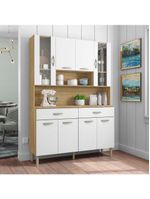 Armário de Cozinha Kit 8 Portas 2 Gavetas Golden Kits Paraná - Cor: Freijó Supremo