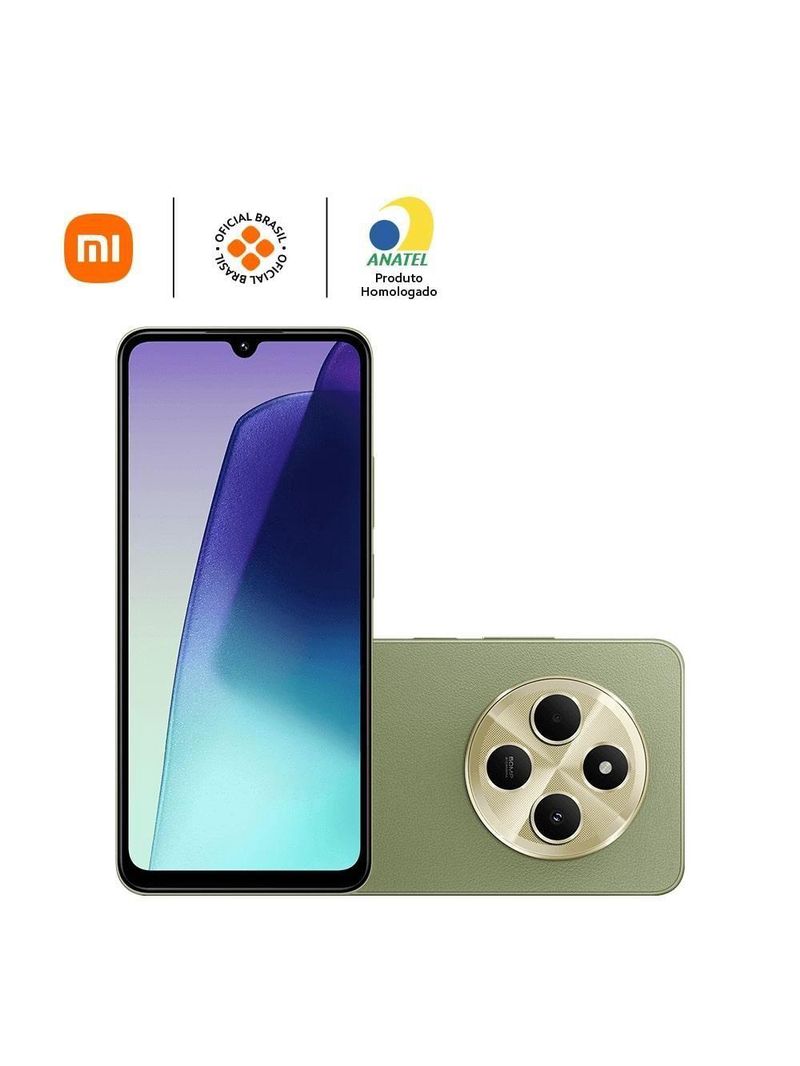 Smartphone Xiaomi Redmi 14C 4GB + 4GB RAM Virtual + 256GB – Verde