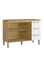 Balcão Gabinete de Pia 120 cm com Tampo Ametista Kits Paraná Freijó Supremo