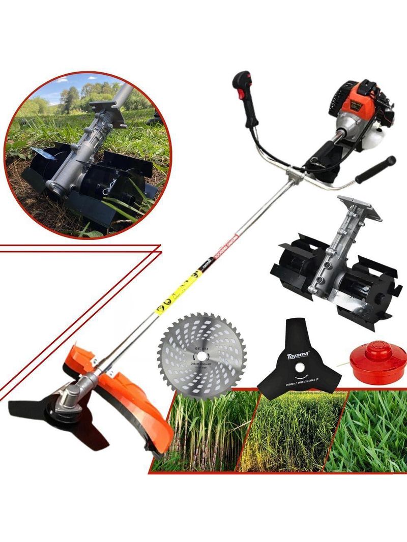 Roçadeira Com Enxada Capinadeira A Gasolina Importway 5x1 De 3hp 63cc Similar A Vonder, Garthen, Terra, Nagano, Nakashi
