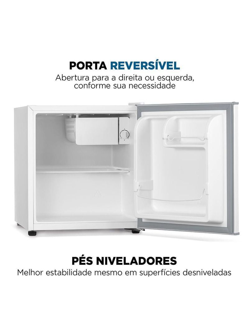 Frigobar Mondial 46L Porta Reversível Branco FGB-01-W50 110V