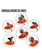 Roçadeira Podador De Grama, Importway Iwrgm 5x1 2t 63cc 3hp