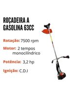 Roçadeira Podador De Grama, Importway Iwrgm 5x1 2t 63cc 3hp