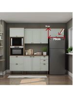 Armário de Cozinha Genialflex Iluminata Aéreo Hortelã