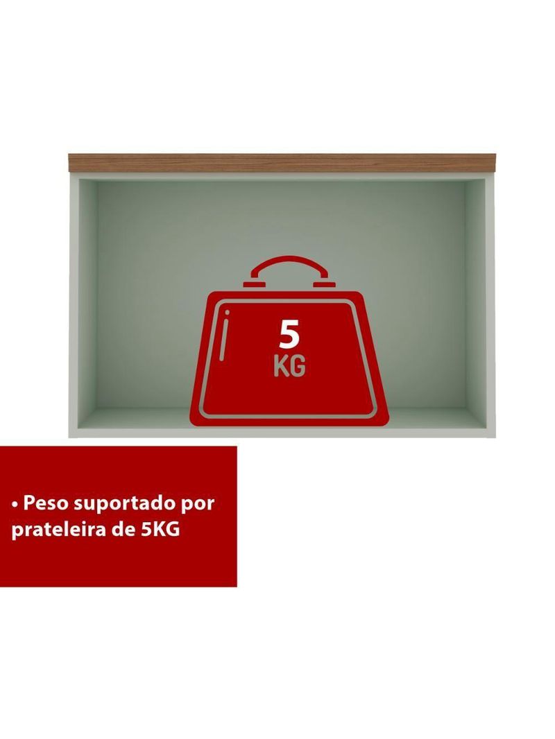 Armário de Cozinha Genialflex Iluminata Aéreo Hortelã