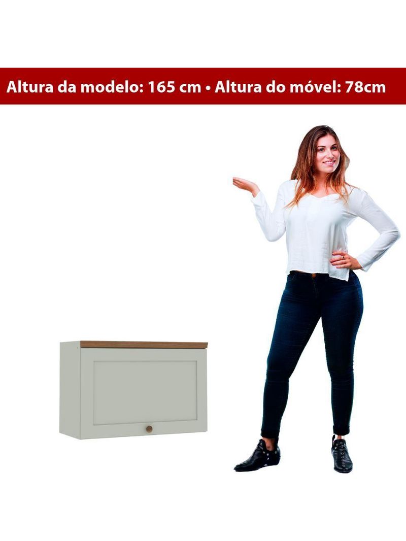 Armário de Cozinha Genialflex Iluminata Aéreo Hortelã