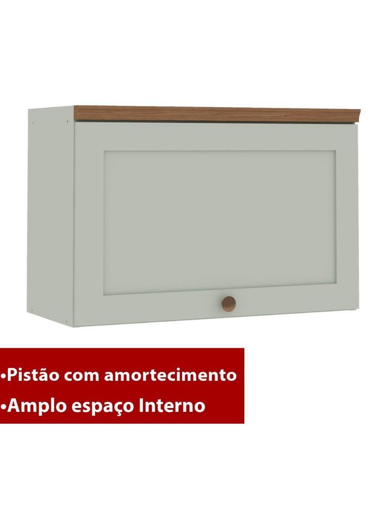 Armário de Cozinha Genialflex Iluminata Aéreo Hortelã