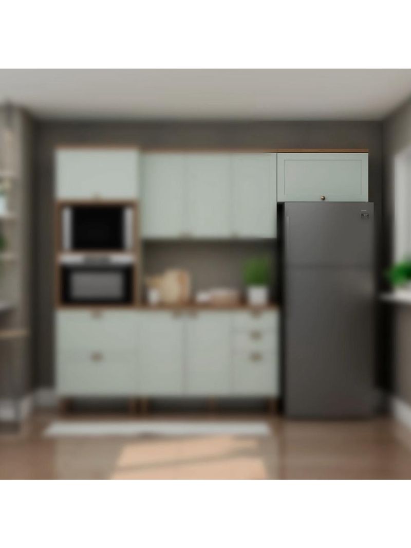 Armário de Cozinha Genialflex Iluminata Aéreo Hortelã