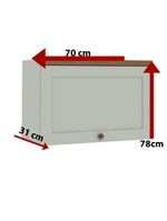 Armário de Cozinha Genialflex Iluminata Aéreo Hortelã