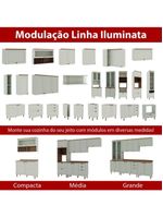 Armário de Cozinha Genialflex Iluminata Aéreo Hortelã