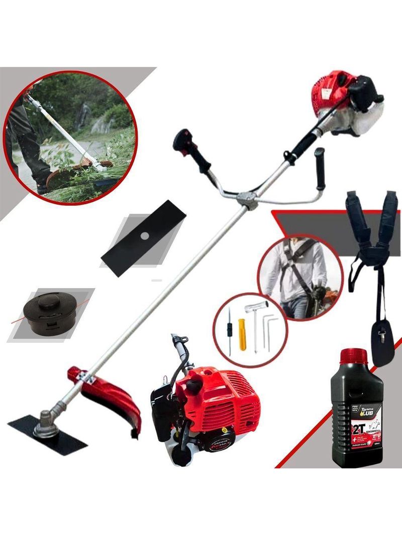 Roçadeira Profissional Gasolina Anmax Cg430 Aparador De Grama E Mato Alto + Oleo Toyama 2t