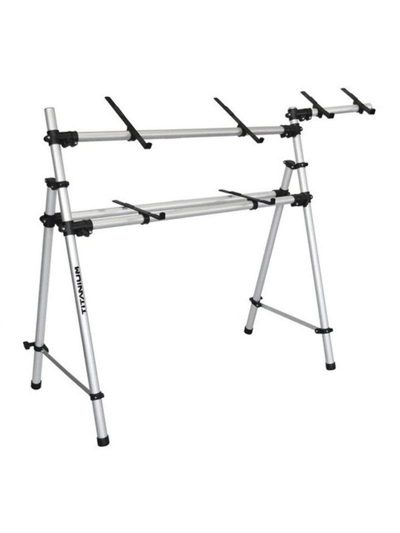 Suporte Para Teclados 6 Oitavas Yamaha, Korg, Casio, Roland - Marca Titanium Ty212 Bem Com Suporte Lateral P/ Notebook