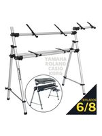 Suporte Para Teclados 6 Oitavas Yamaha, Korg, Casio, Roland - Marca Titanium Ty212 Bem Com Suporte Lateral P/ Notebook