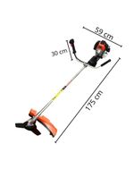 Roçadeira E Capinadeira Profissional A Gasolina Importway Iwrger2t5x163 3hp, 63cc Kit 5x1 Com 3 Facas + Enxada Rotativa