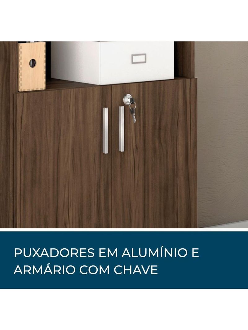 Armário Para Escritório Office Nogal Trend Notável Móveis
