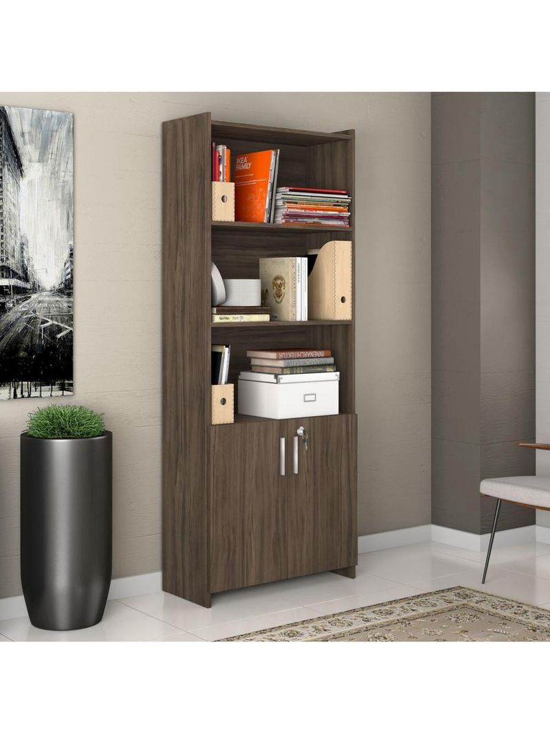 Armário Para Escritório Office Nogal Trend Notável Móveis