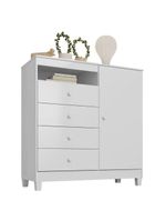 Quarto Bebê 4 Portas Ternura Baby E Mini Berço Moisés Alegria Com Colchão Branco Flex - Incorplac