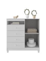 Quarto Bebê 4 Portas Ternura Baby E Mini Berço Moisés Alegria Com Colchão Branco Flex - Incorplac