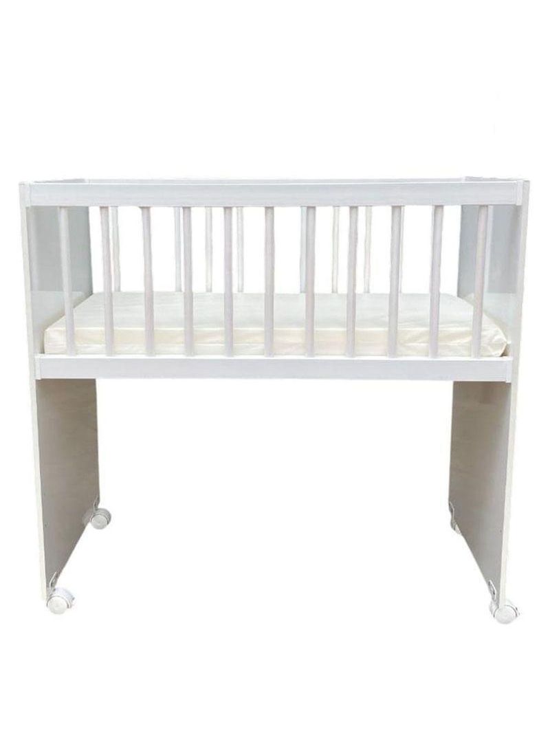 Quarto Bebê 4 Portas Ternura Baby E Mini Berço Moisés Alegria Com Colchão Branco Flex - Incorplac