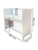 Quarto Bebê 4 Portas Ternura Baby E Mini Berço Moisés Alegria Com Colchão Branco Flex - Incorplac