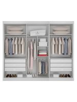 Guarda Roupa 6 Gavetas San Marino Premium Com Espelho Branco – Leifer Móveis