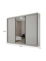 Guarda Roupa 6 Gavetas San Marino Premium Com Espelho Branco – Leifer Móveis