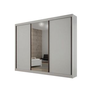 Guarda Roupa 6 Gavetas San Marino Premium Com Espelho Branco – Leifer Móveis