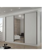 Guarda Roupa 6 Gavetas San Marino Premium Com Espelho Branco – Leifer Móveis