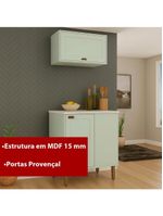 Balcão de Cozinha Genialflex Iluminata Hortelã