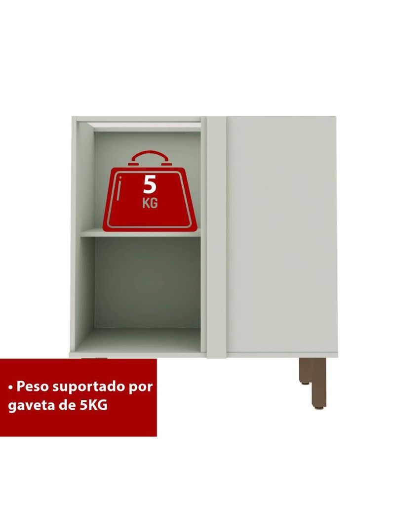 Balcão de Cozinha Genialflex Iluminata Hortelã