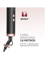 Escova Alisadora Black Rose Mondial Preto/rose EA-07 Bivolt