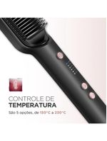 Escova Alisadora Black Rose Mondial Preto/rose EA-07 Bivolt