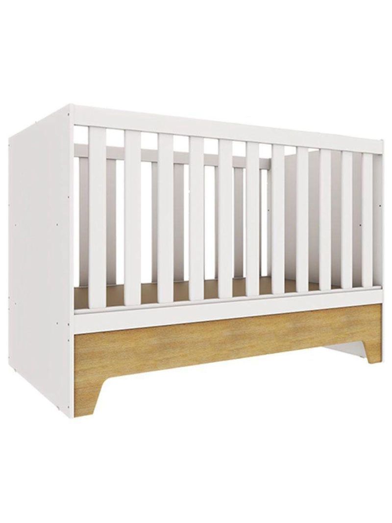 Berço Americano Mini Cama E Cômoda Infantil Malu Branco Acetinado Bétula Com Colchão Ortobom – Carolina