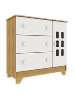 Berço Americano Mini Cama E Cômoda Infantil Malu Branco Acetinado Bétula Com Colchão Ortobom – Carolina