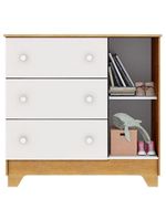 Berço Americano Mini Cama E Cômoda Infantil Malu Branco Acetinado Bétula Com Colchão Ortobom – Carolina