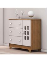 Berço Americano Mini Cama E Cômoda Infantil Malu Branco Acetinado Bétula Com Colchão Ortobom – Carolina