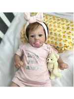 Bebê Reborn Menina Artesanal Realista Cabelo Implantado Fio A Fio