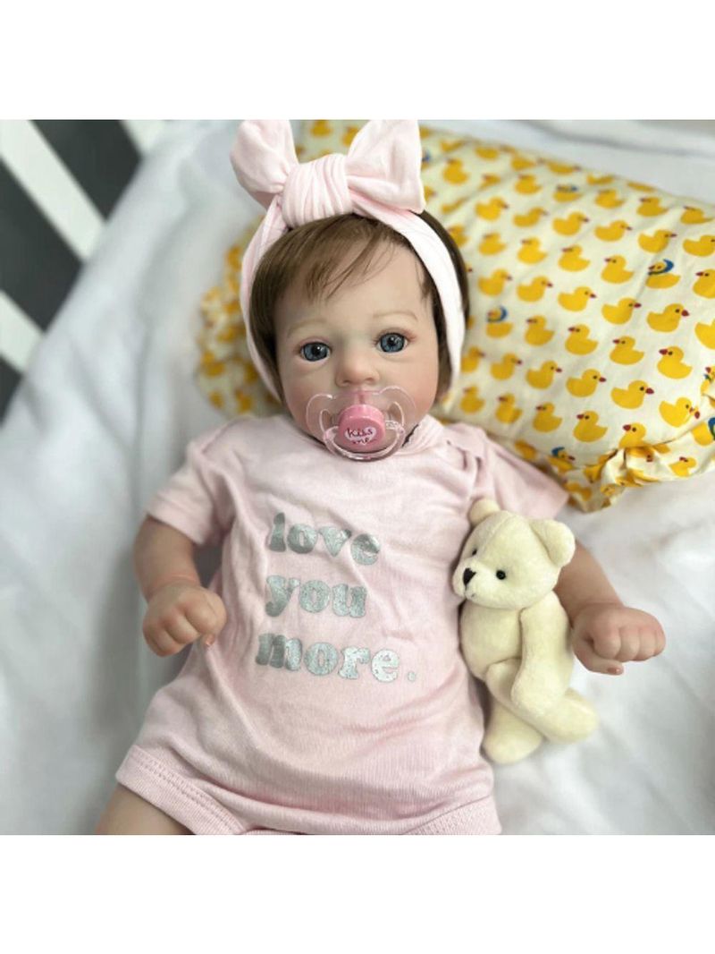 Bebê Reborn Menina Artesanal Realista Cabelo Implantado Fio A Fio