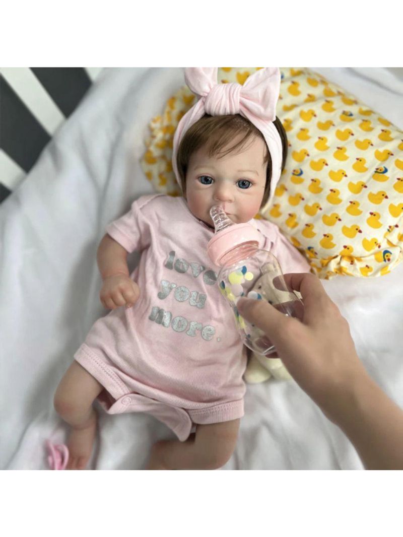 Bebê Reborn Menina Artesanal Realista Cabelo Implantado Fio A Fio