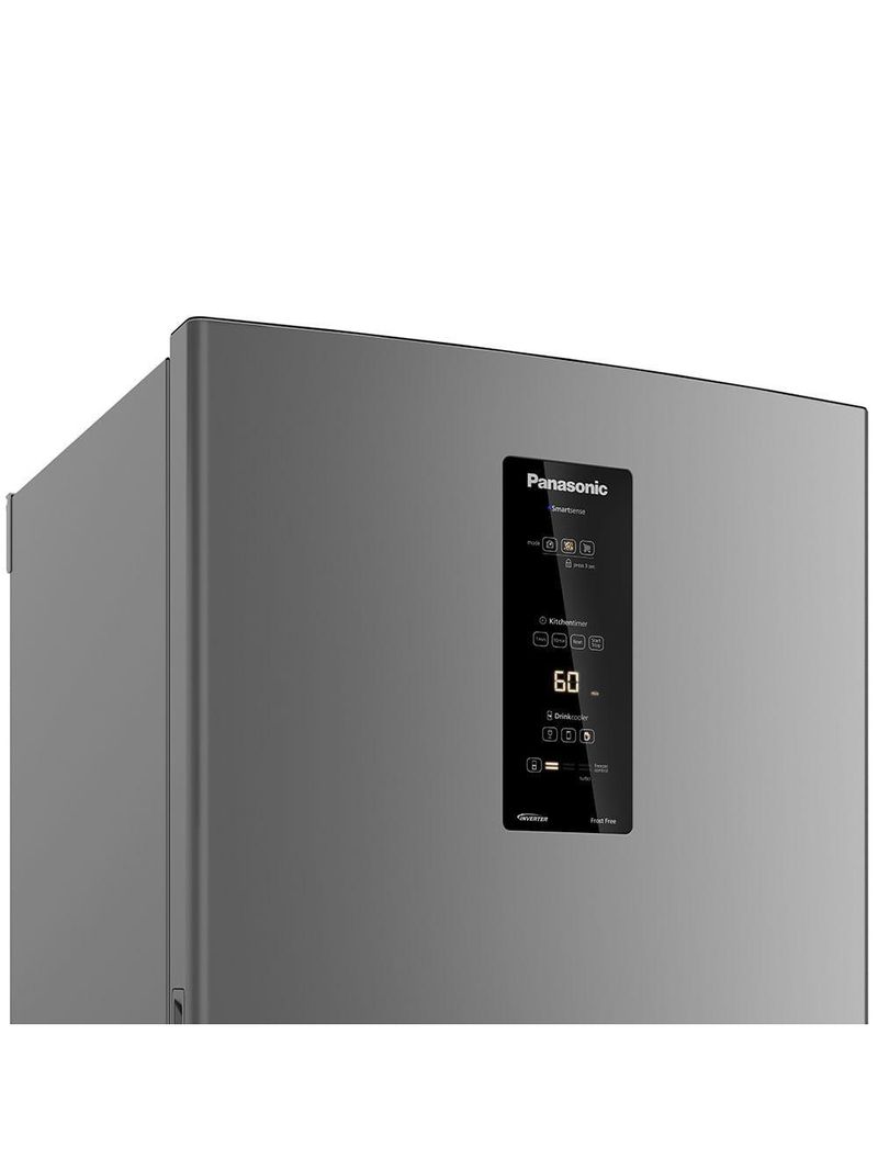 Geladeira Panasonic BB64 Aço Escovado Inverse Frost Free 460L Inverter A+++ NR-BB64PV1X 110V
