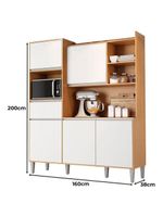 Armário Para Cozinha Kit Ambiente Isabel Amêndoa Branco - Ajl