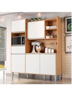 Armário Para Cozinha Kit Ambiente Isabel Amêndoa Branco - Ajl