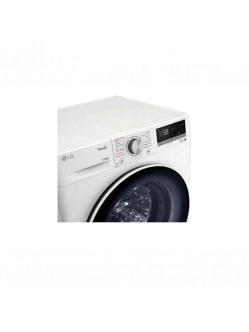 Lava e Seca Smart LG VC4 14kg Branca com Inteligência Artificial AI DD CV5014WC4A – 220V