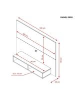 Painel Para TV Até 49 Polegadas Com Nicho Eros Nogal Trend - Notável Móveis