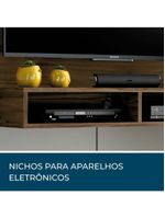 Painel Para TV Até 49 Polegadas Com Nicho Eros Nogal Trend - Notável Móveis